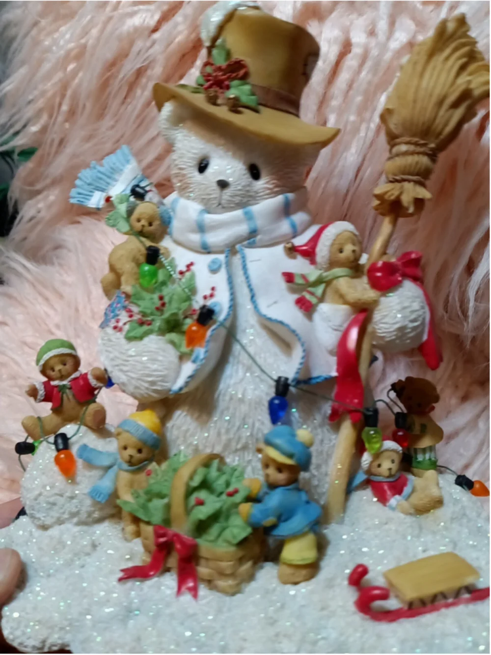 Cherished Teddies Snowman “We Could All Use a Hand Around the Holidays” Figur...